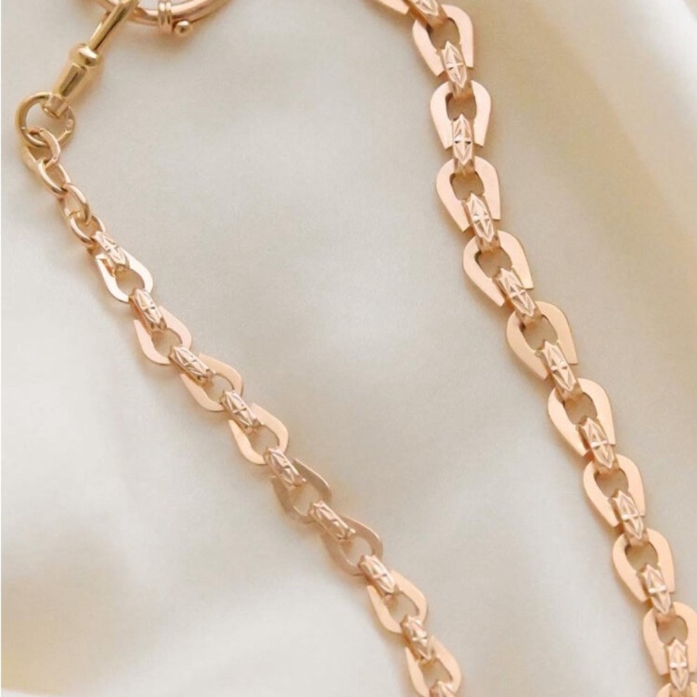 1900’s antique 18K gold watch Albert chain necklace charm bracelet dog clip bolt - Picture 9 of 11